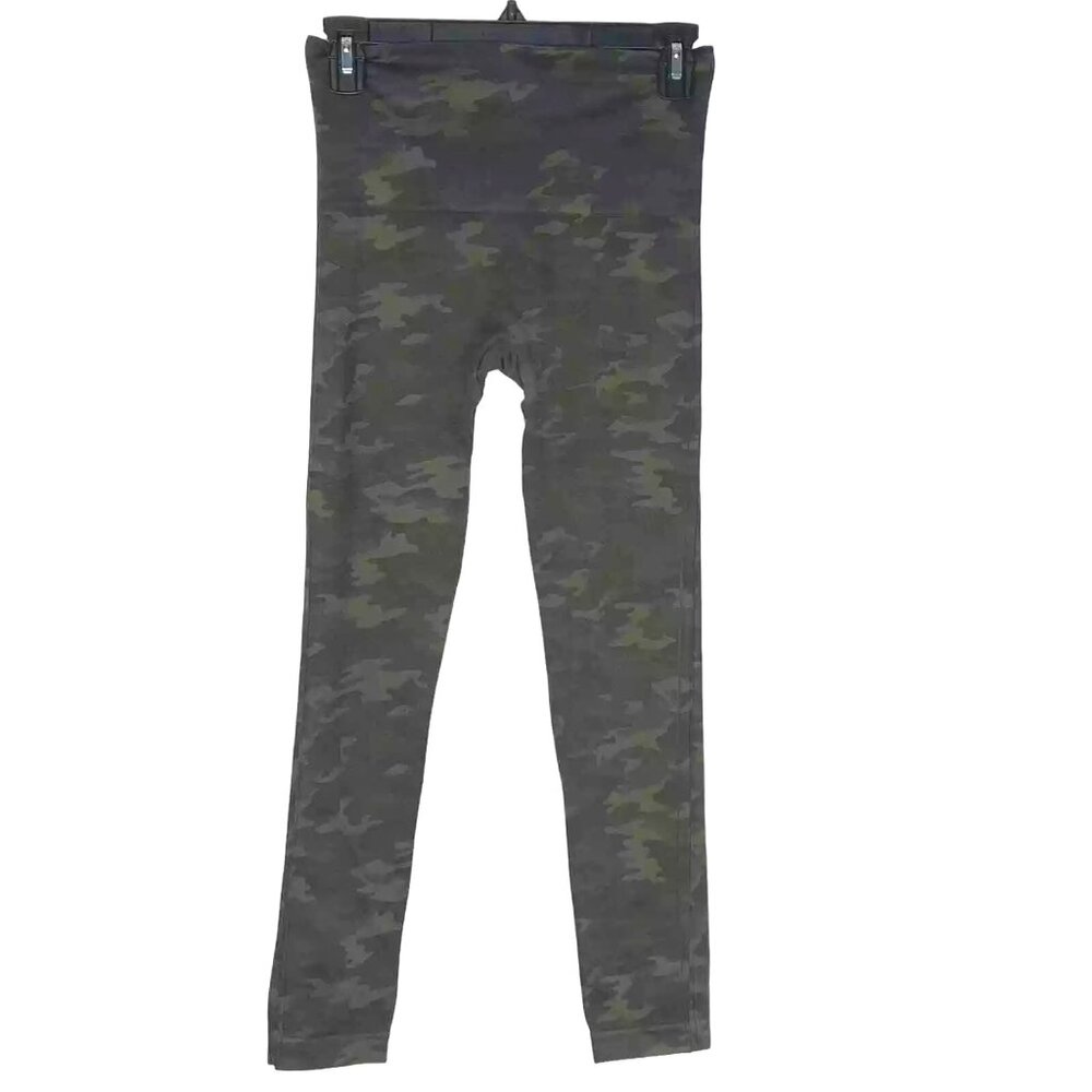 SPANX Green CAMOFLAUGE LEGGINGS EUC  MEDIUM LIKE NEW